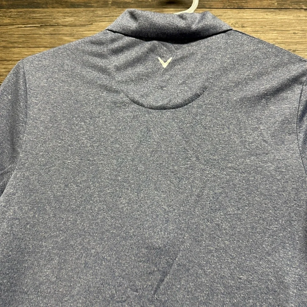 Callaway Blue Short Sleeve Golf ⛳️ Polo with Zipper - Picture 3 of 5